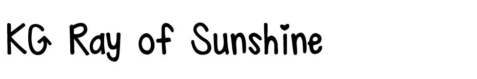 KG Ray of Sunshine font