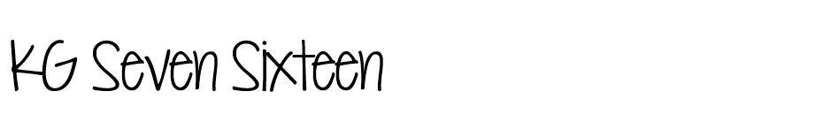 KG Seven Sixteen font