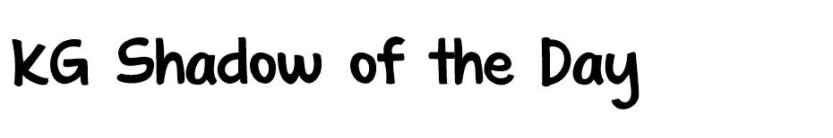 KG Shadow of the Day font