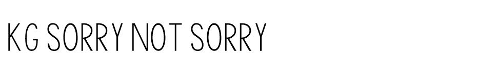 KG Sorry Not Sorry font