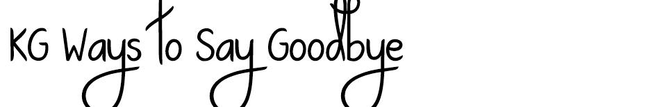 KG Ways to Say Goodbye font