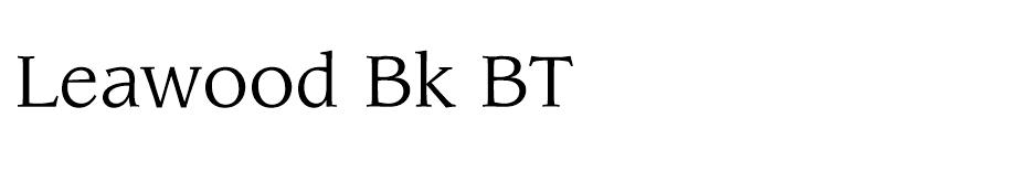 Leawood Bk BT font