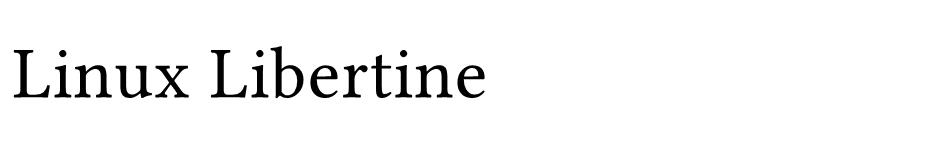 Linux Libertine font