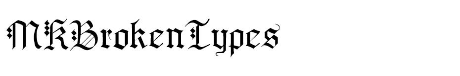 MKBrokenTypes font