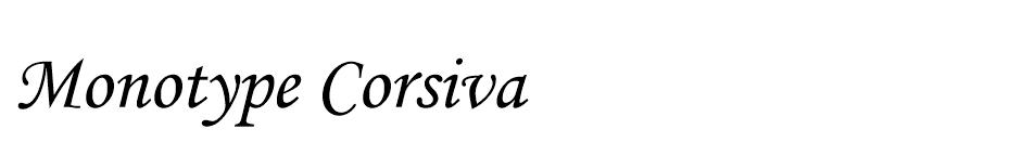 Monotype Corsiva font