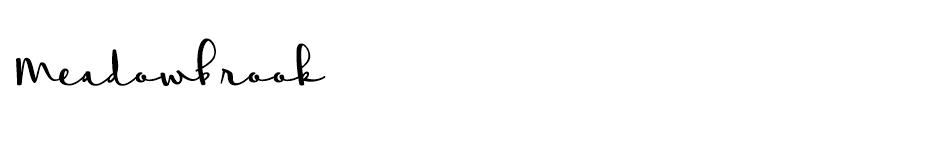 Meadowbrook font