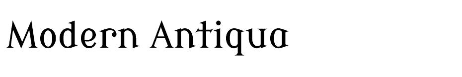 Modern Antiqua font