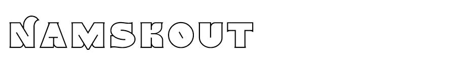 Namskout font