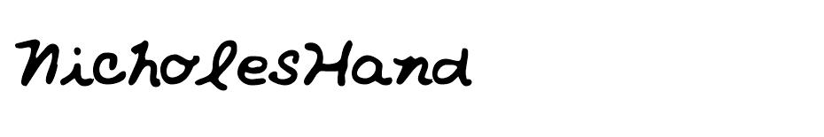 NicholesHand font