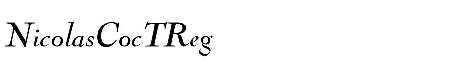 NicolasCocTReg font