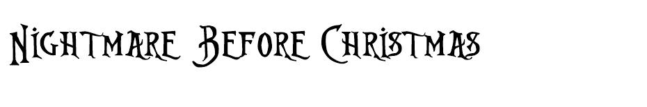 Nightmare Before Christmas font