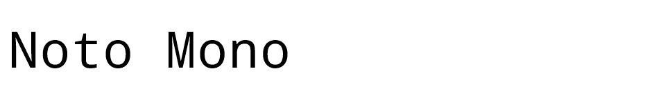 Noto Mono  font
