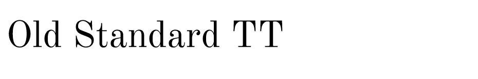 Old Standard TT font