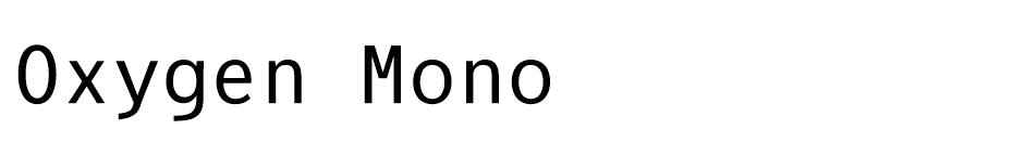 Oxygen Mono font