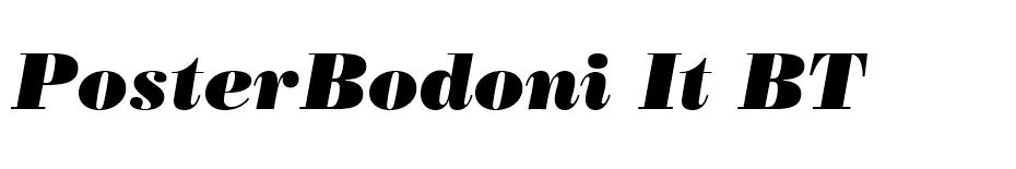 PosterBodoni It BT font