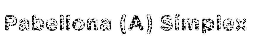 Pabellona (A) Símplex font