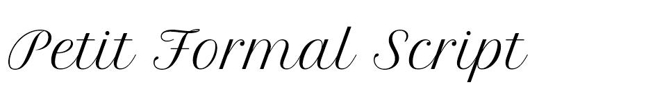 Petit Formal Script Font font