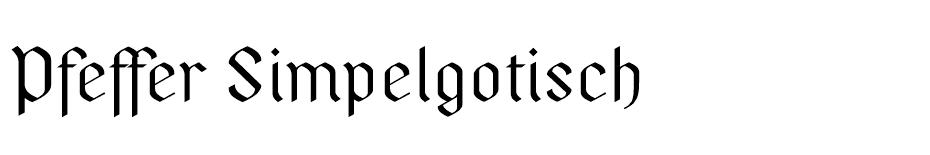 Pfeffer Simpelgotisch font