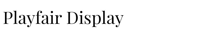 PLAYFAIR font