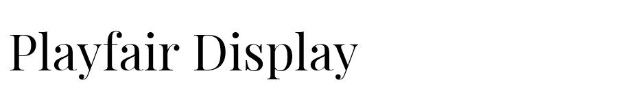 Playfair Display font