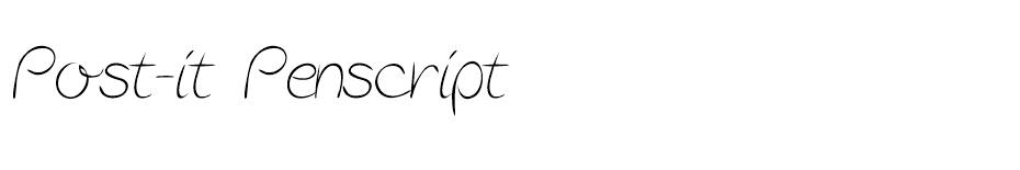 Postit-Penscript font