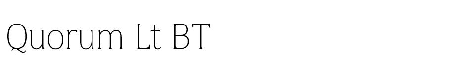 Quorum Lt BT font