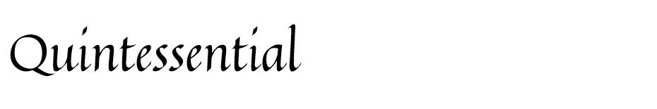 Quintessential Font font