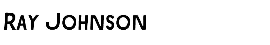 Ray Johnson font
