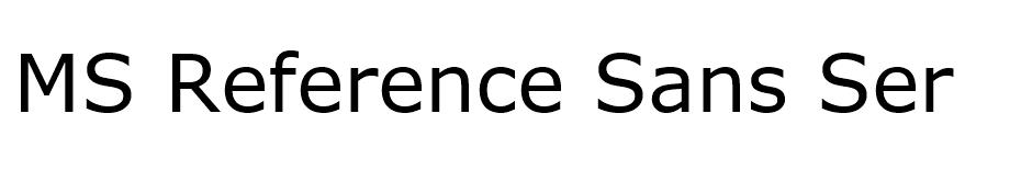 MS Reference Sans Serif font