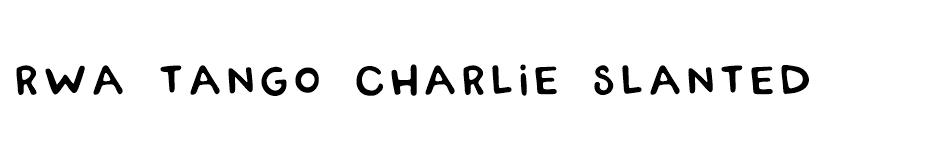 RWA Tango Charlie font