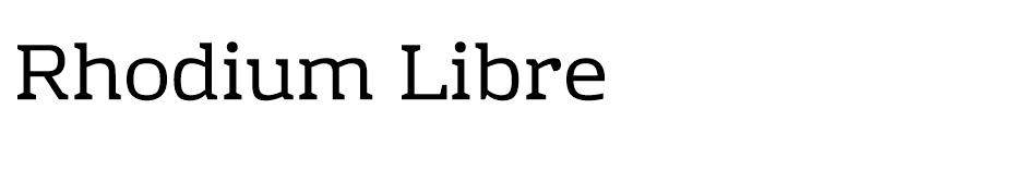 Rhodium Libre font