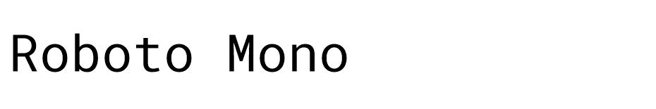 Roboto Mono font