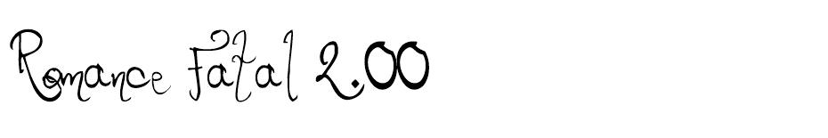 Romance Fatal font