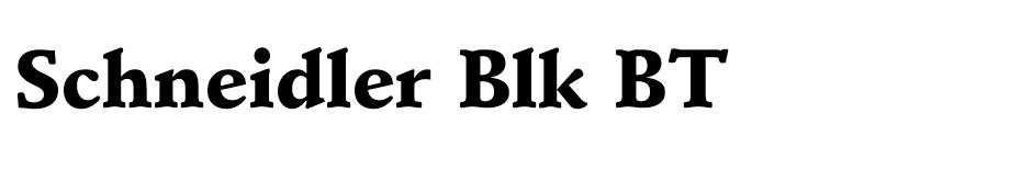 Schneidler Blk BT font