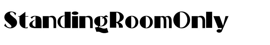 StandingRoomOnly font