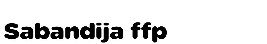 Sabandija FFP font