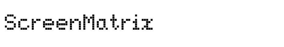 Screen Matrix font