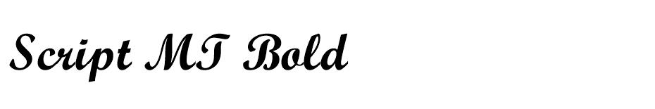 Script MT Bold font