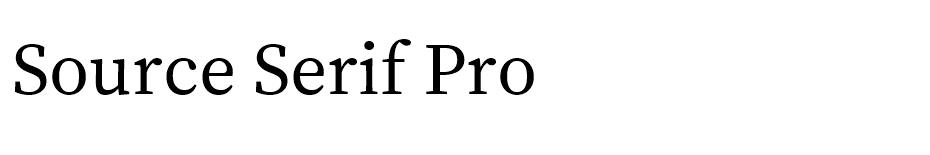 Source Serif Pro Font  font
