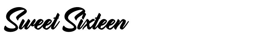 Sweet Sixteen font
