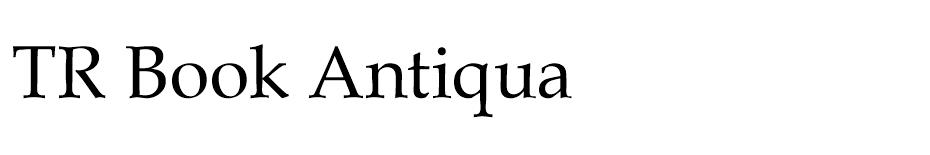 TR Book Antiqua font