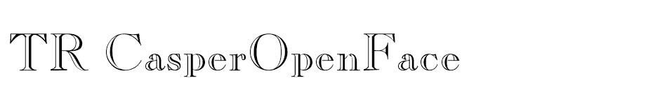 TR Casper Open Face Plain font