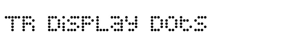 TR Display Dots font