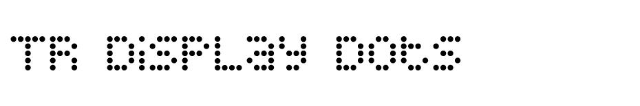 TR Display Dots font