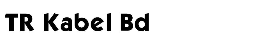 TR Kabel Bd Normal font
