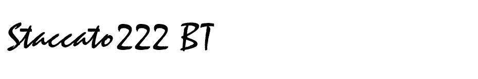 Staccato222 BT font