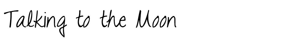 Talking to the Moon font