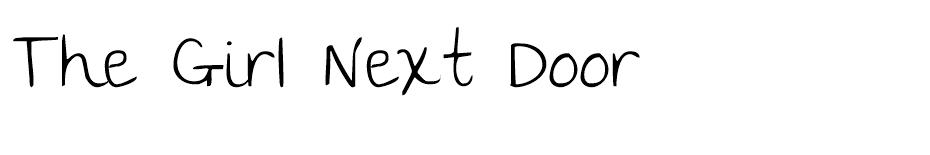 The Girl Next Door font