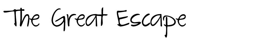 The Great Escape font