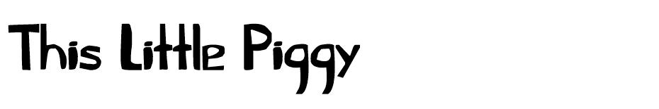 This Little Piggy font